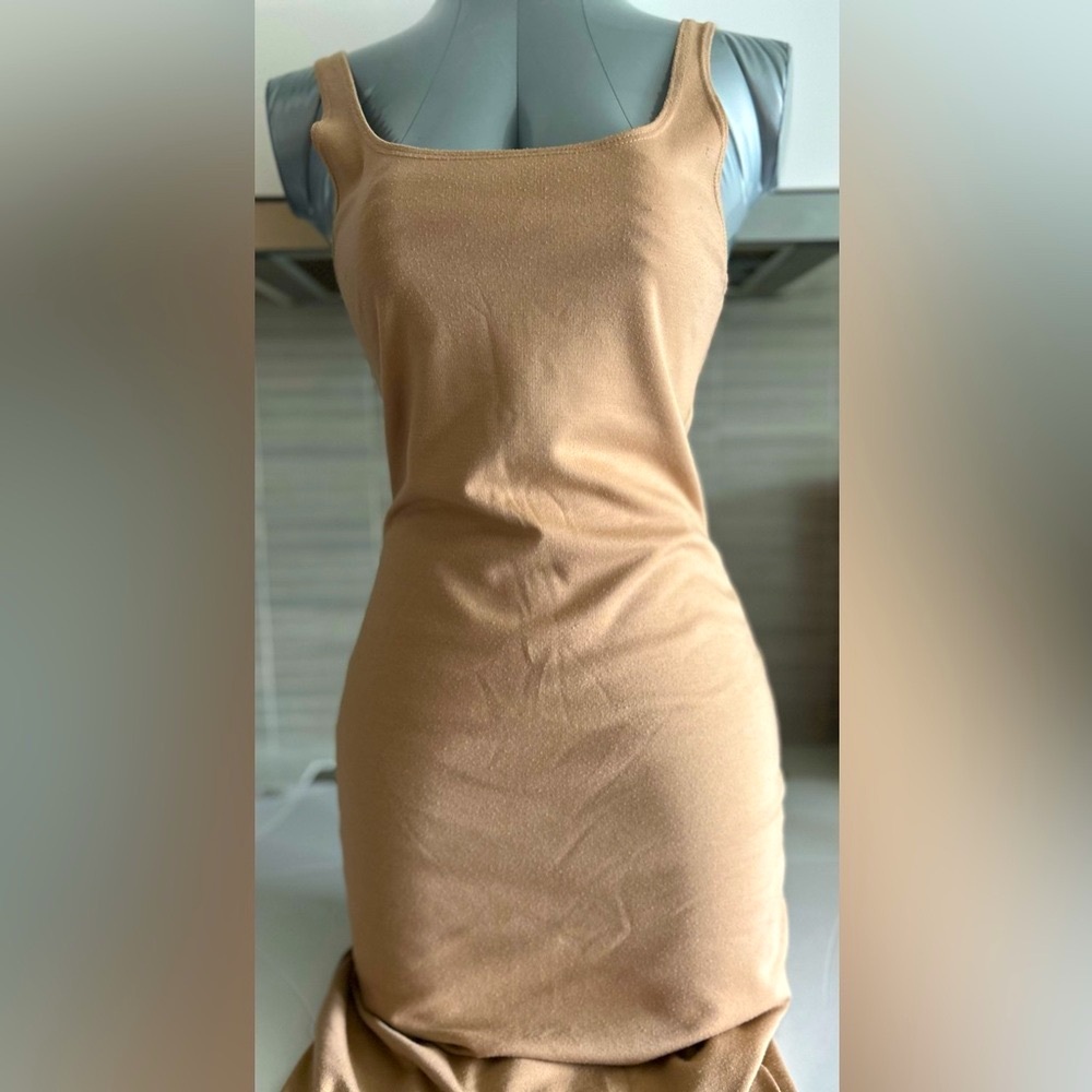 ZARA Tan Sleeveless Dress